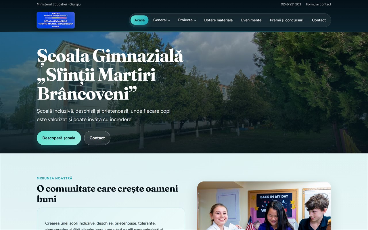 Site Școala 10 Giurgiu — Educație / gimnaziu